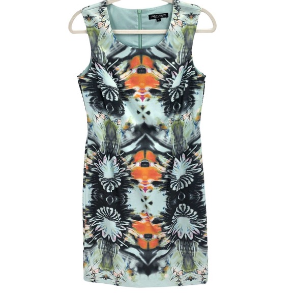 Linea Domani Limited Collection Womens Size 4 Sleeveless Printed Sheath Dress - Picture 9 of 10